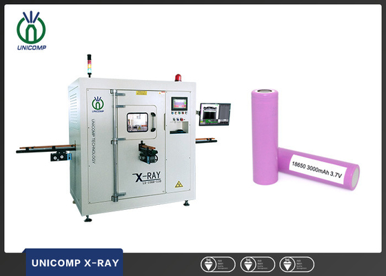 Unicomp 110kV 30ppm &amp; 60ppm Inline Xray machine สำหรับลิเธียมเซลล์ตรวจสอบโดยอัตโนมัติด้วย NG part auto-sorting