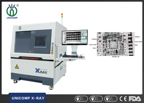 Unicomp AX8200MAX 5um microfocus X-Ray เครื่องสำหรับ EMS ยานยนต์ PCBA BGA QFN CSP บัดกรีข้อบกพร่องการตรวจสอบ