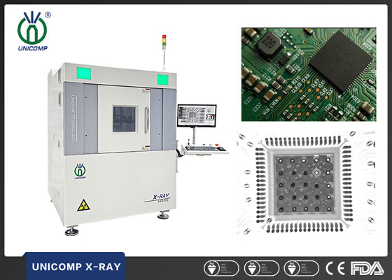 Unicomp AX9100 การวัดอัตโนมัติด้วยการเขียนโปรแกรม CNC อุปกรณ์ X-Ray สำหรับคุณภาพการบัดกรีแบบรีโฟลว์ PCBA BGA CSP QFN