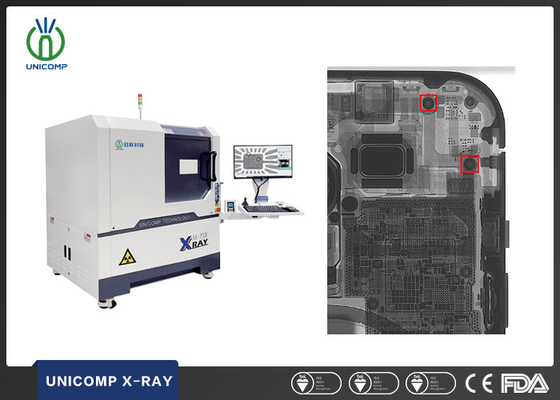 90KV Micron Focus Spot Size Tube X-Ray Machine Unicomp รุ่นที่ปรับปรุงขึ้น AX7900 พร้อมคอมพิวเตอร์คู่ เพื่อตรวจสอบคุณภาพโทรศัพท์มือถือ