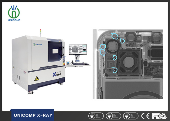 Unicomp AX7900 เครื่อง X-ray 2D 2.5D ความละเอียดสูง สําหรับตรวจสอบมือถือและตรวจสอบรอยแตก