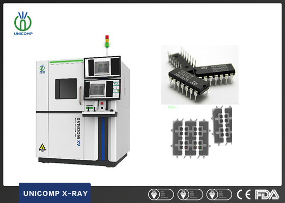 การตรวจสอบอัตโนมัติแบบ CNC ที่สามารถเขียนโปรแกรมได้ เครื่อง X-ray อิเล็กทรอนิกส์ AX9100MAX ที่มีมุมเลี้ยว 60° สําหรับวัดความโค้งของ IC