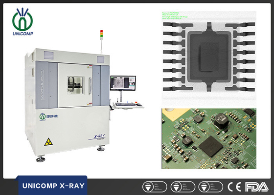 Unicomp ออฟไลน์ไมโครโฟกัสสูง 130kV เครื่อง Xray AX9100 สำหรับ SMT PCBA CPU IC การตรวจสอบคุณภาพการบัดกรี